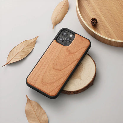 Genuine Wood Shockproof iPhone Case