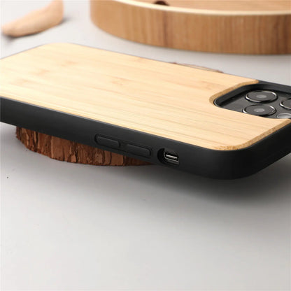 Genuine Wood Shockproof iPhone Case