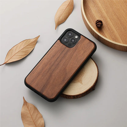 Genuine Wood Shockproof iPhone Case