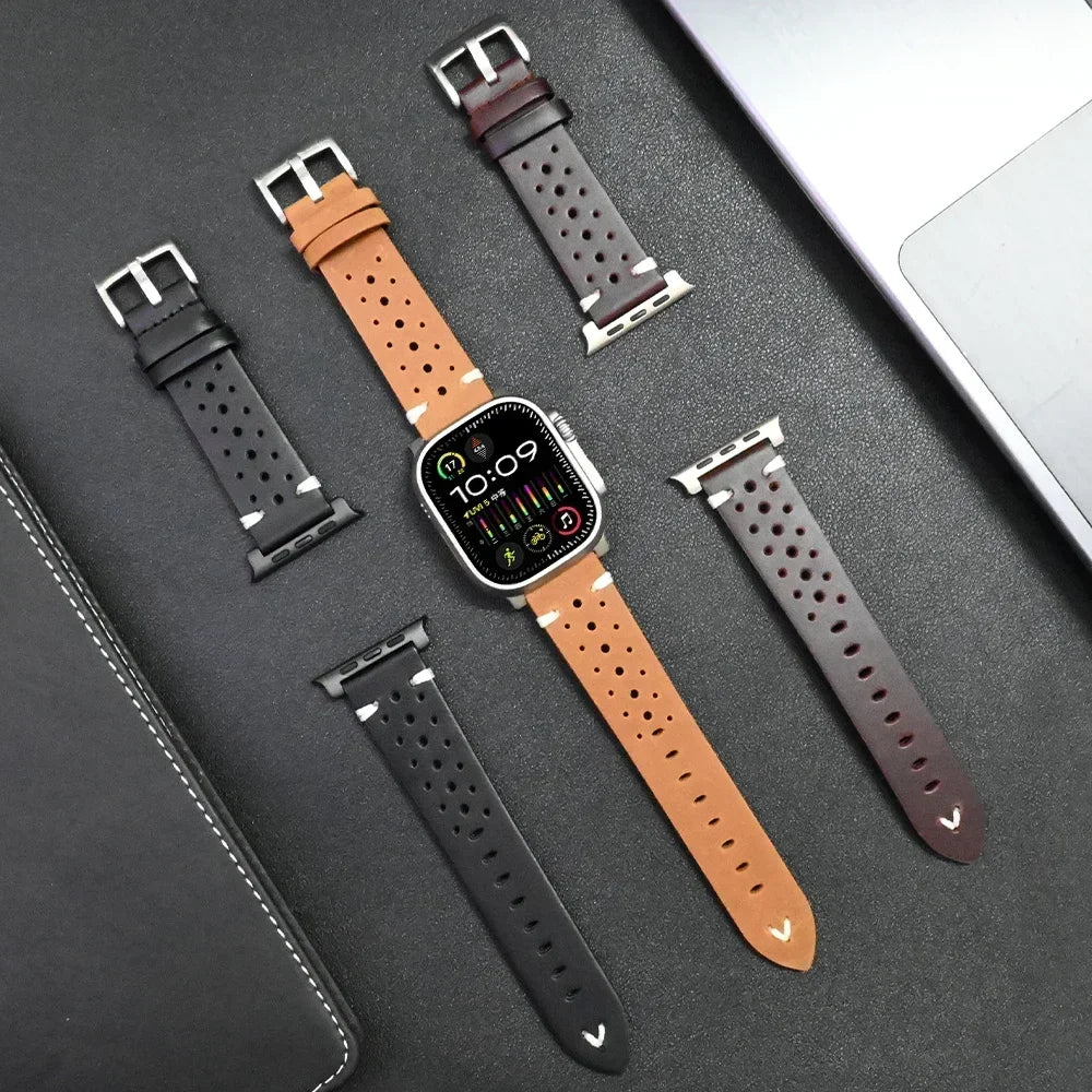 Leather sports Band for Apple Watch