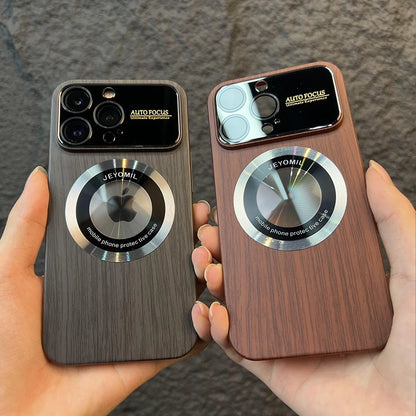 Wood Grain iPhone Case with Lens protection