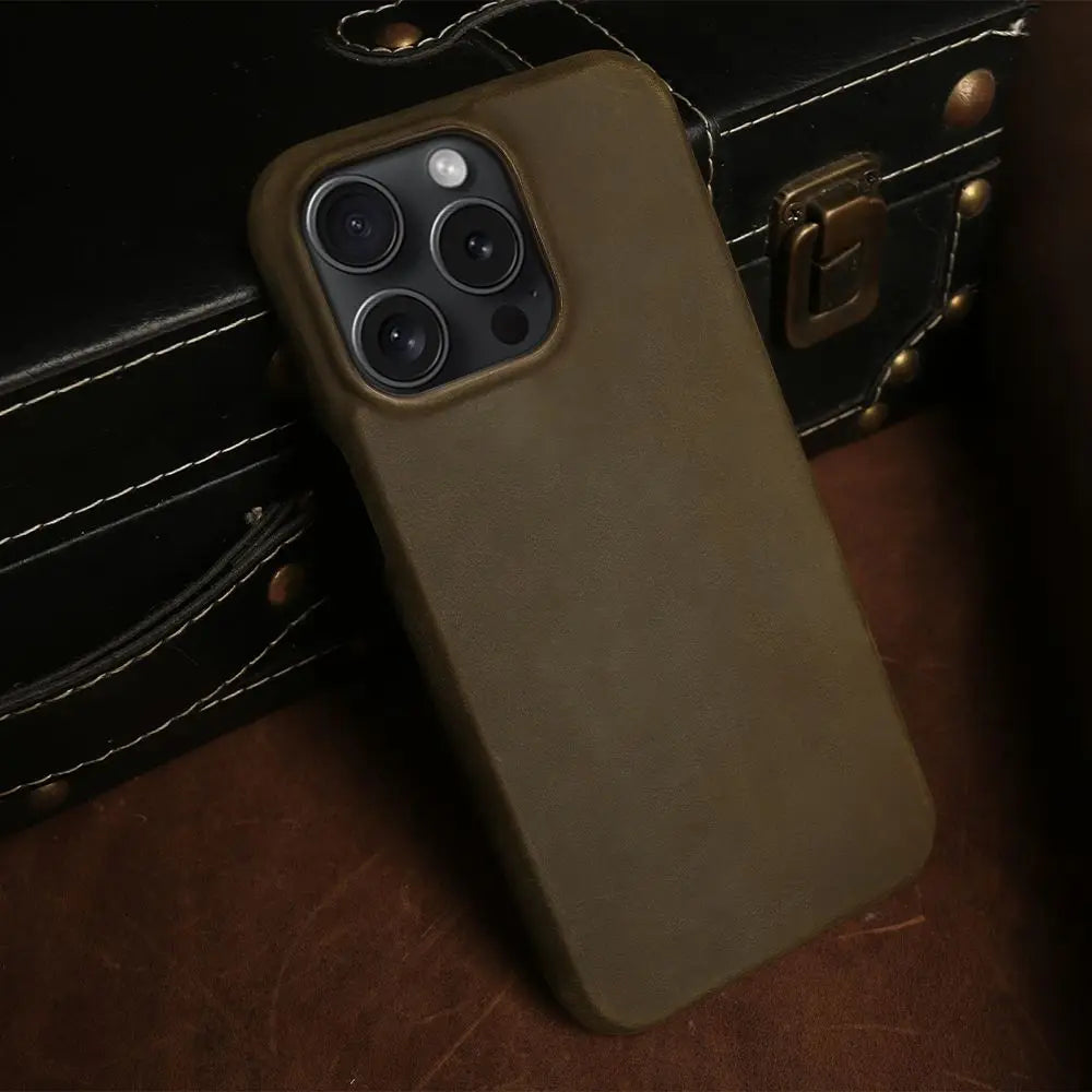 Genuine Vintage Leather Apple iPhone Cover