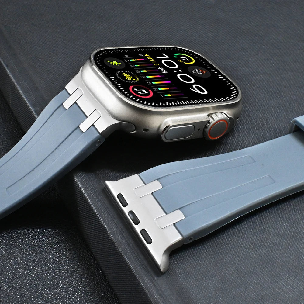 Luxury Titanium Silicone Band for Apple Watch