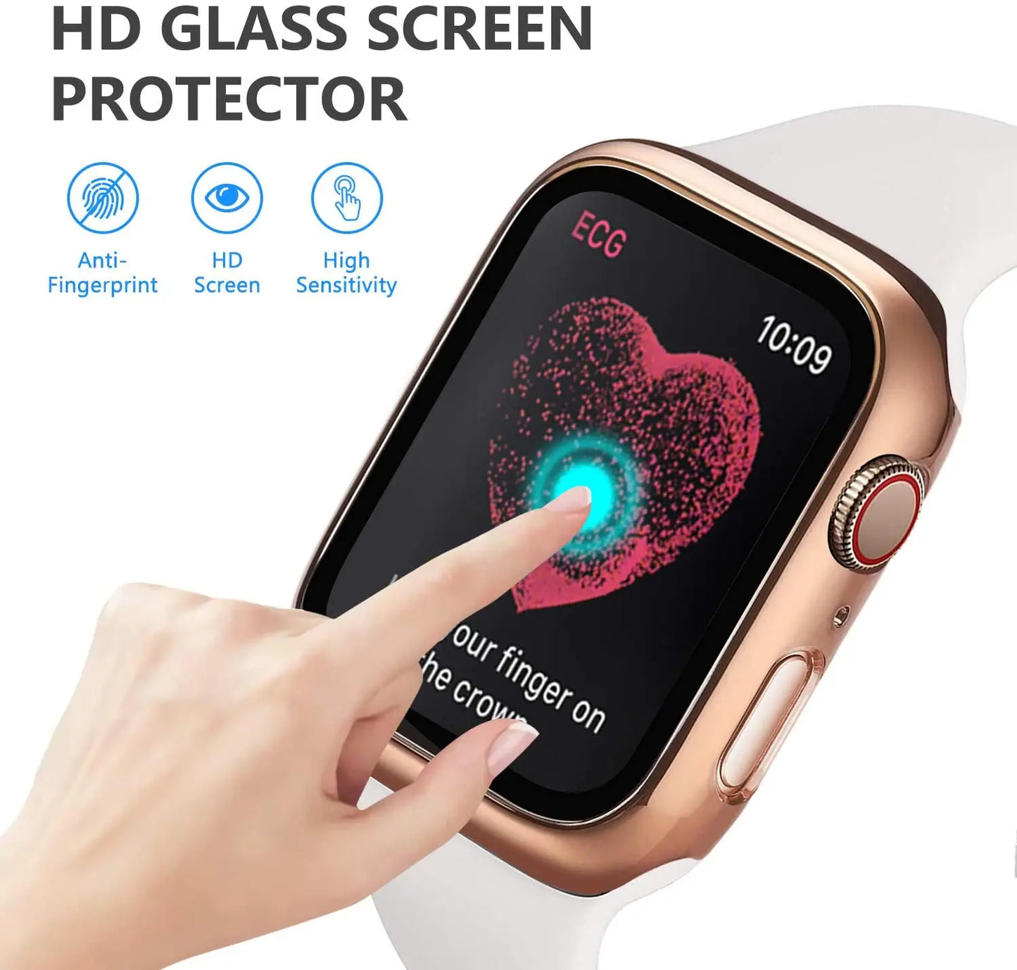 Tempered Glass Resin cover For Apple Watch