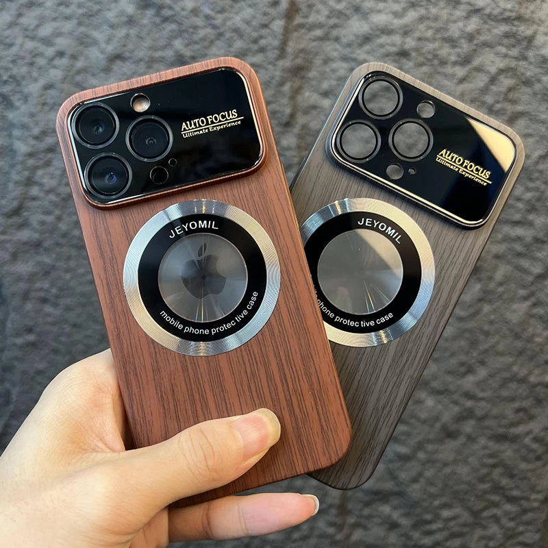 Wood Grain iPhone Case with Lens protection